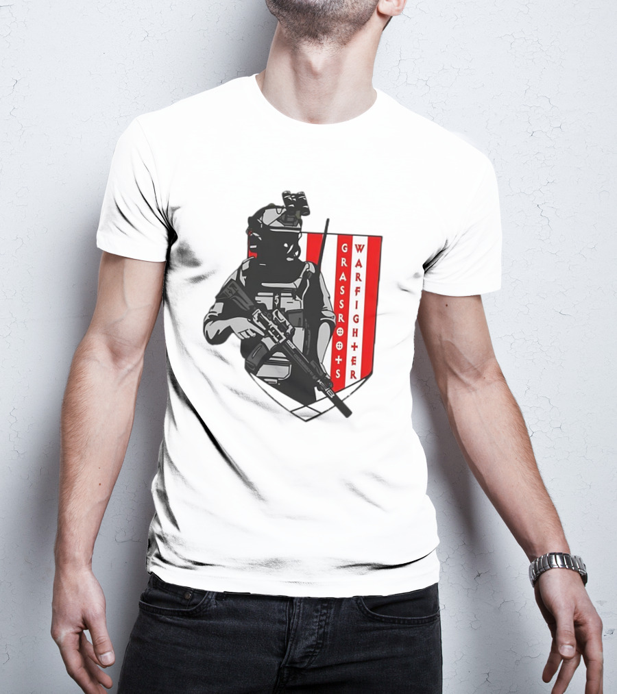 Grassroots Warfighter Tactical Operator Shield T-Shirt