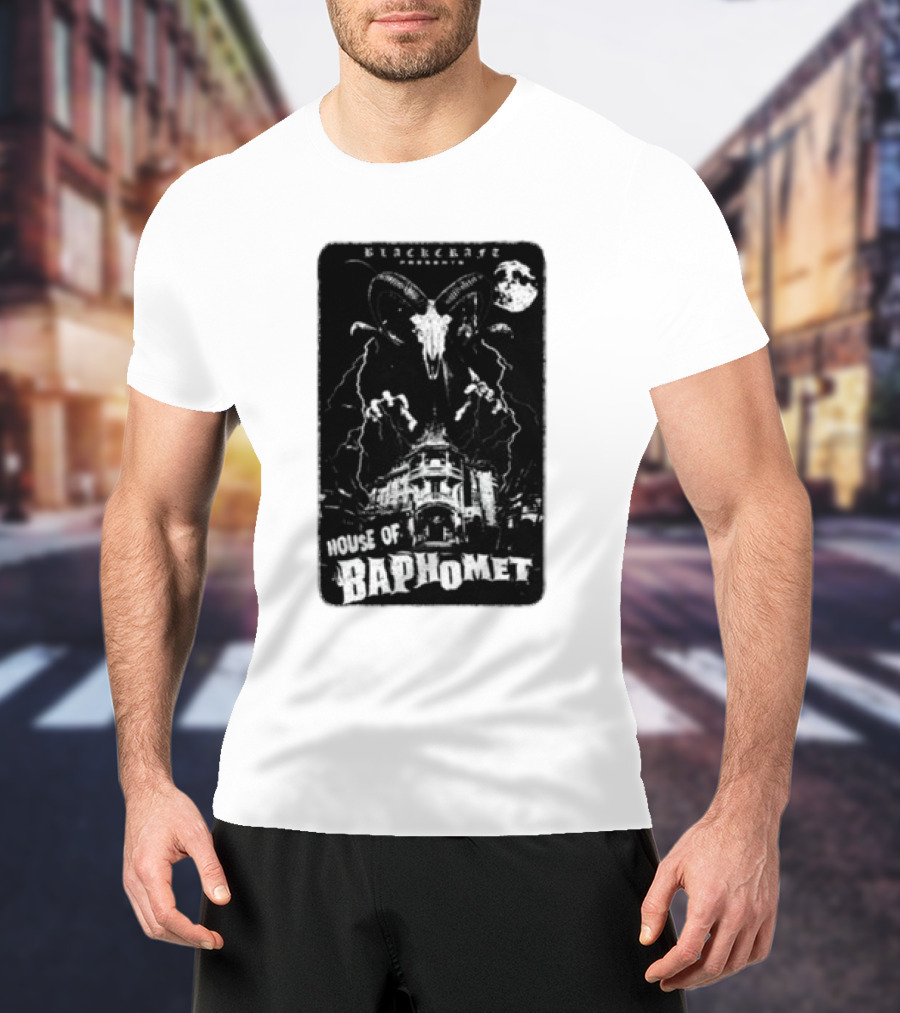 Blackcraft Cult House Of Baphomet Gothic Moon T-Shirt