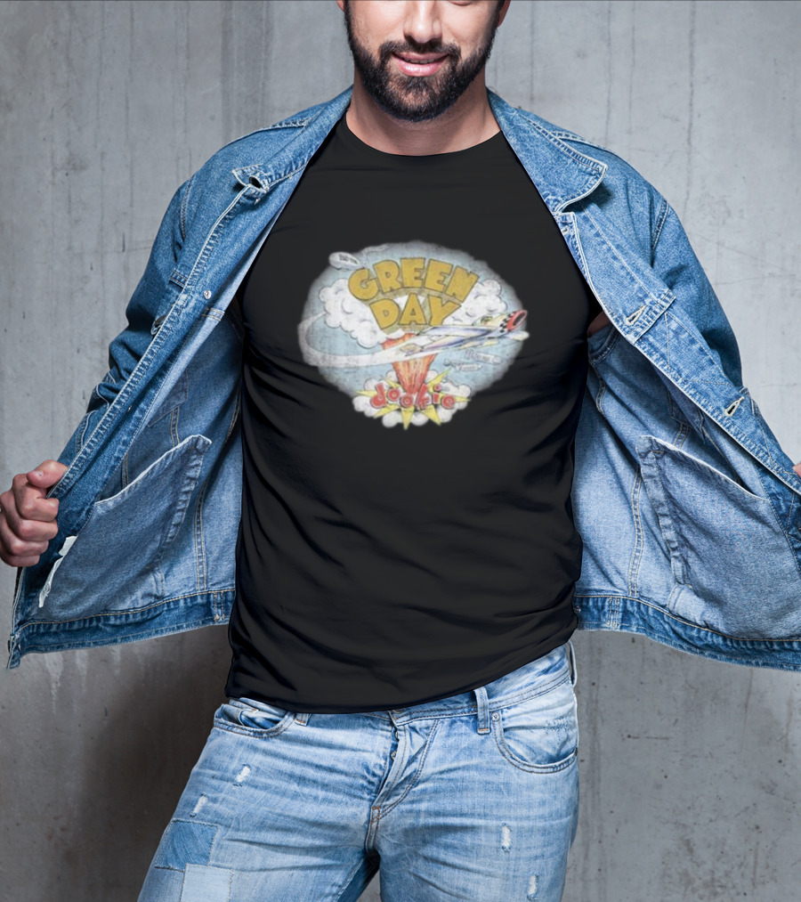 Green Day Dookie Cloud Bomb Plane T-Shirt