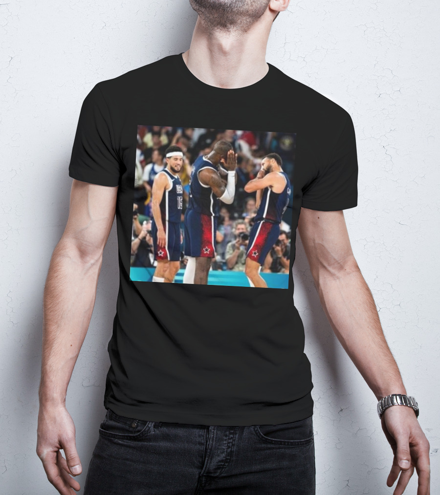 Stephen Curry Lebron James Night Night USA Basketball Olympic Paris T-Shirt