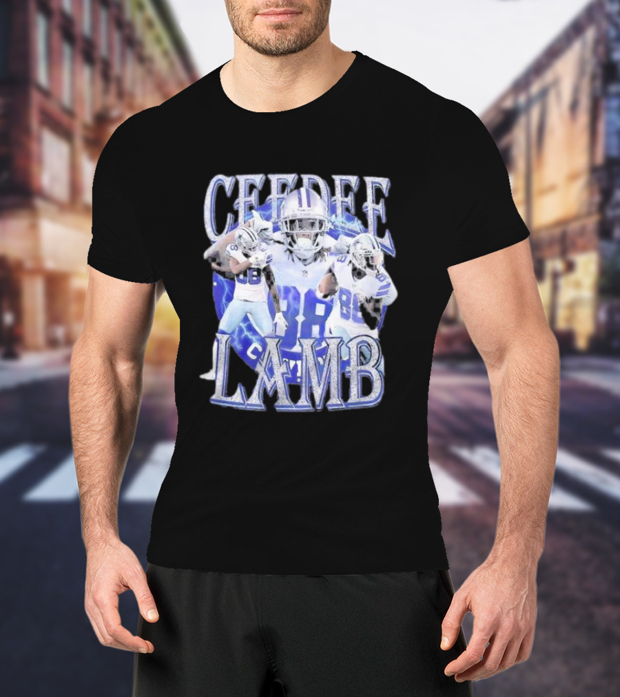 Ceedee Lamb Vintage 90s Retro Football Star Graphics T-Shirt