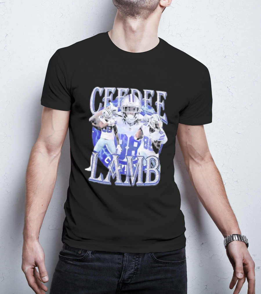 Ceedee Lamb Vintage 90s Retro Football Star Graphics T-Shirt