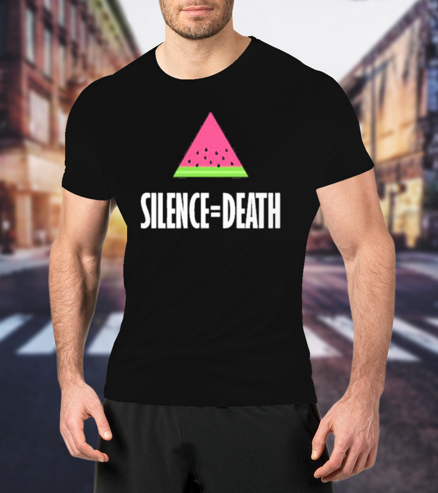 Silence Equals Death Watermelon Triangle T-Shirt