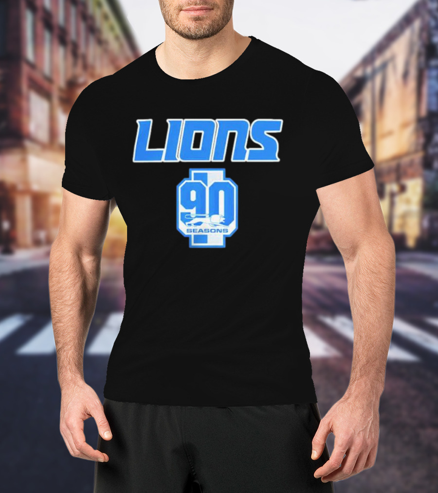 Lions 90 Seasons Celebrating Detroit Football Legacy T-Shirt