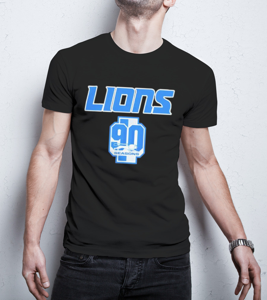 Lions 90 Seasons Celebrating Detroit Football Legacy T-Shirt
