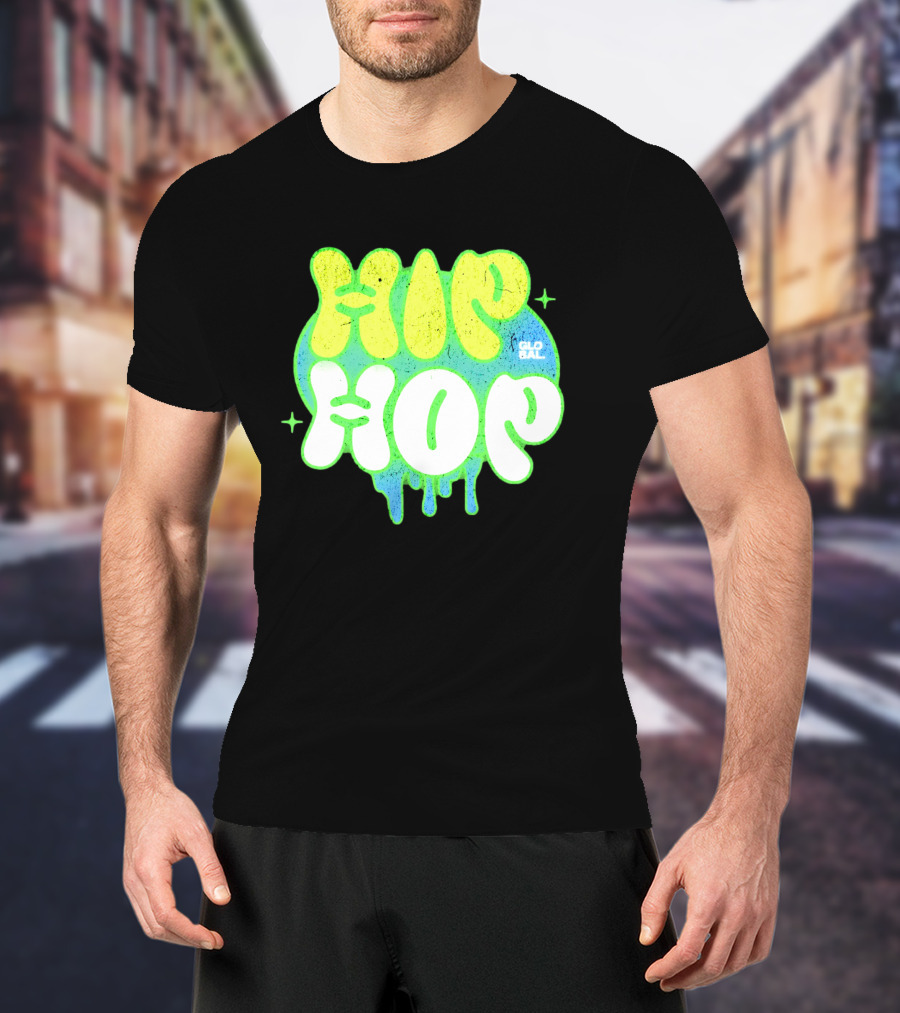HIP HOP GLOBAL Drip Style Graffiti T-Shirt