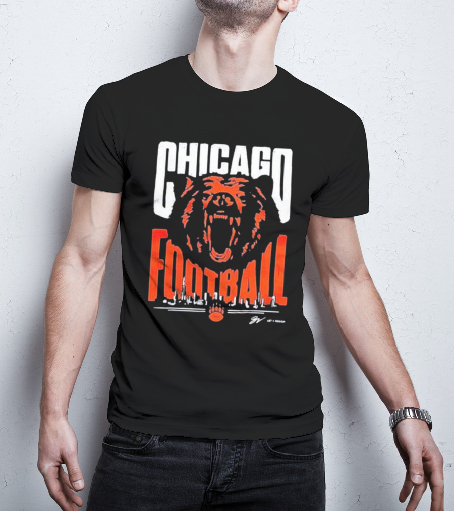 Chicago Football Bear Roar T-Shirt