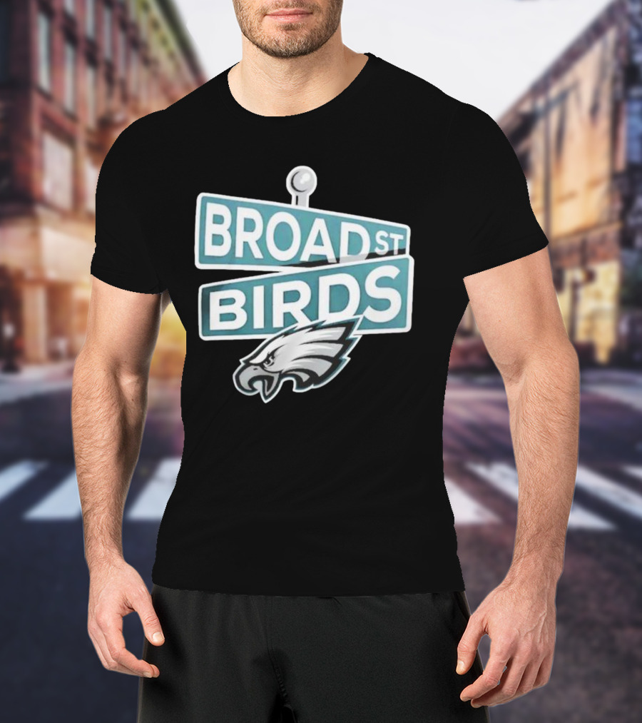Philadelphia Eagles Broad St Birds Logo NFL Merchandising T-Shirt
