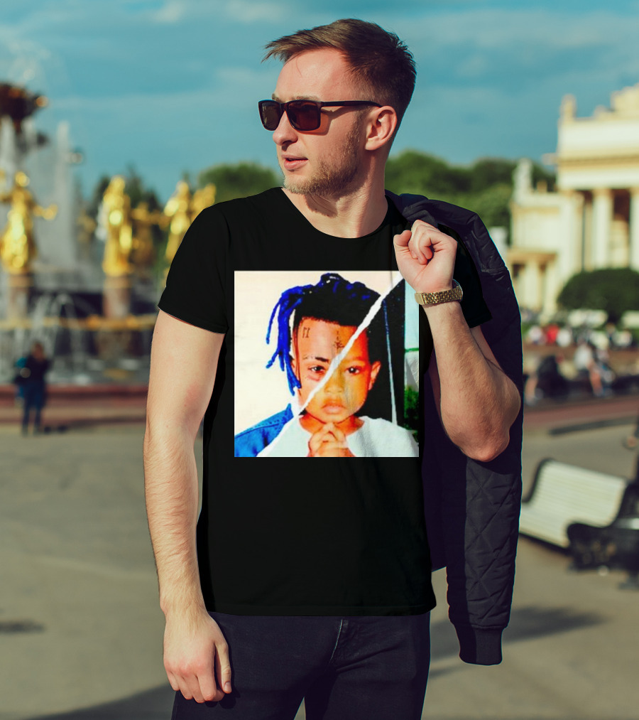XXXTentacion Rapper Childhood And Adult Portrait Fusion T-Shirt