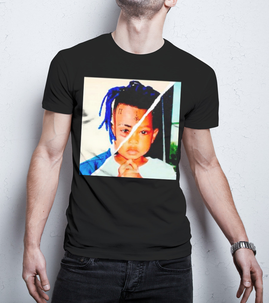 XXXTentacion Rapper Childhood And Adult Portrait Fusion T-Shirt