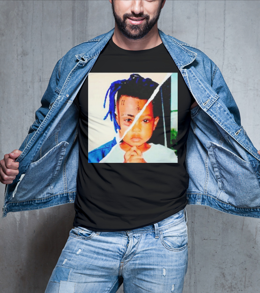 XXXTentacion Rapper Childhood And Adult Portrait Fusion T-Shirt