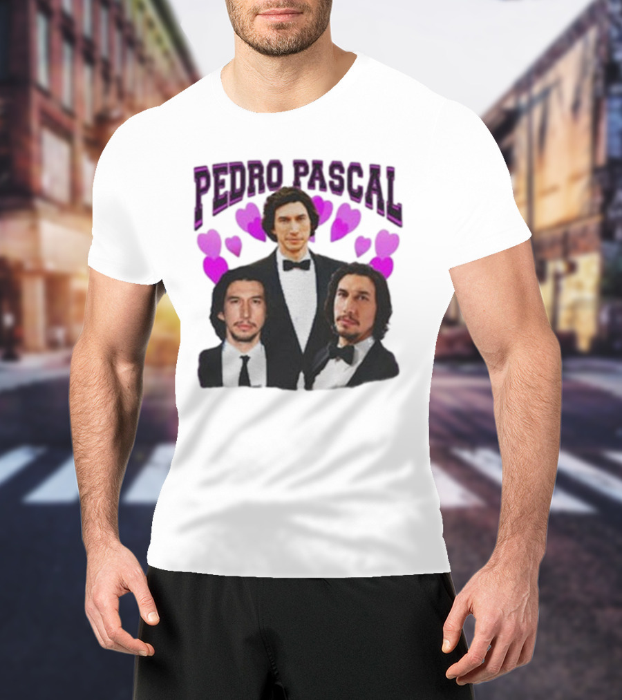 Pedro Pascal Adam Driver Hearts T-Shirt