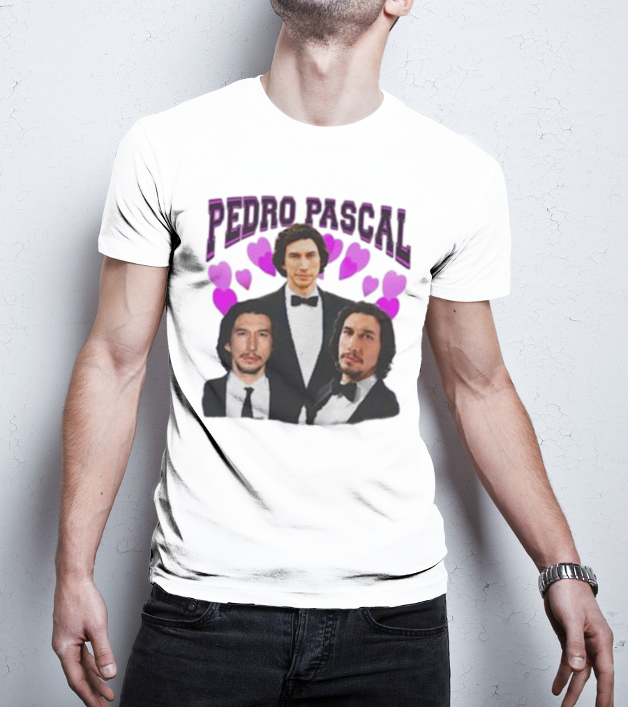 Pedro Pascal Adam Driver Hearts T-Shirt