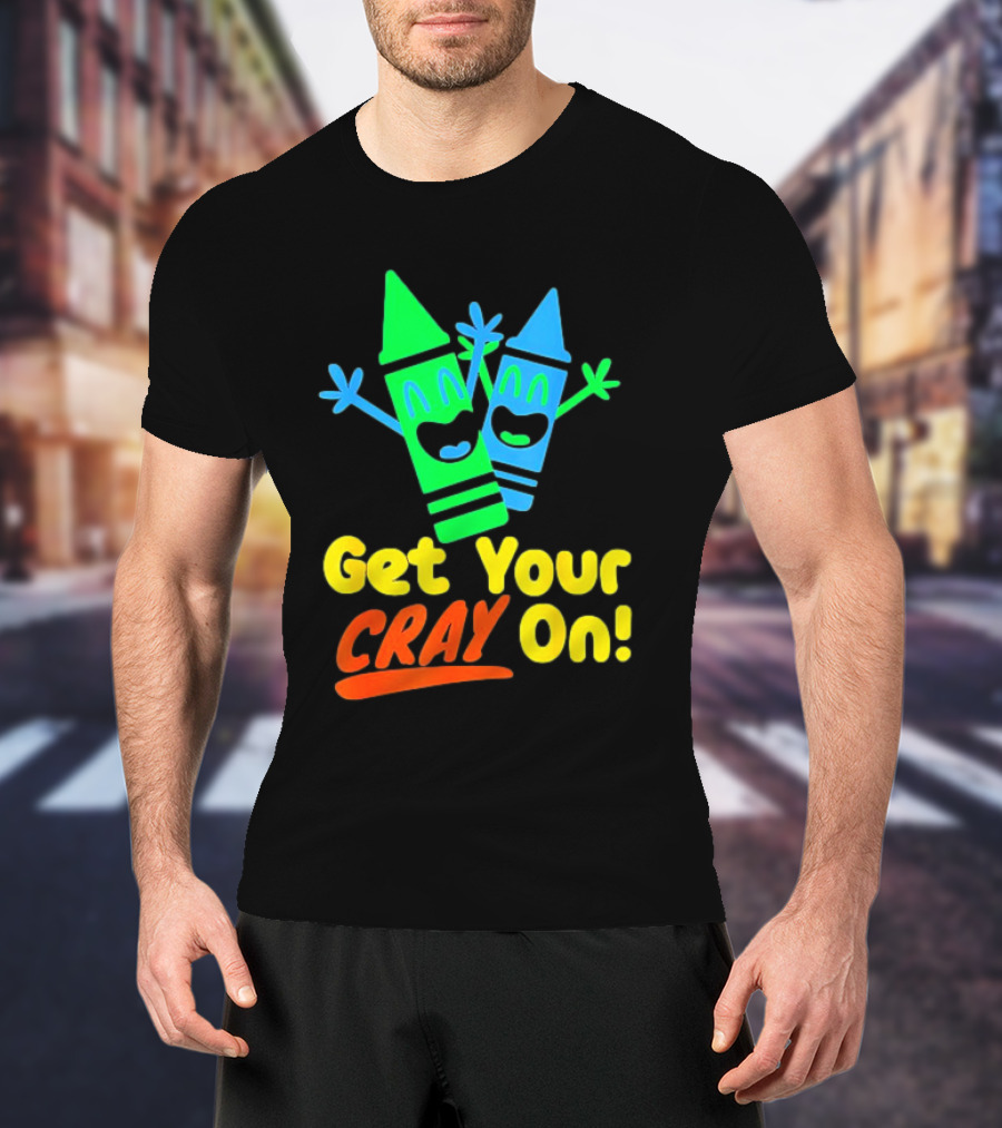 Get Your Cray On With Colorful Crayon Characters T-Shirt