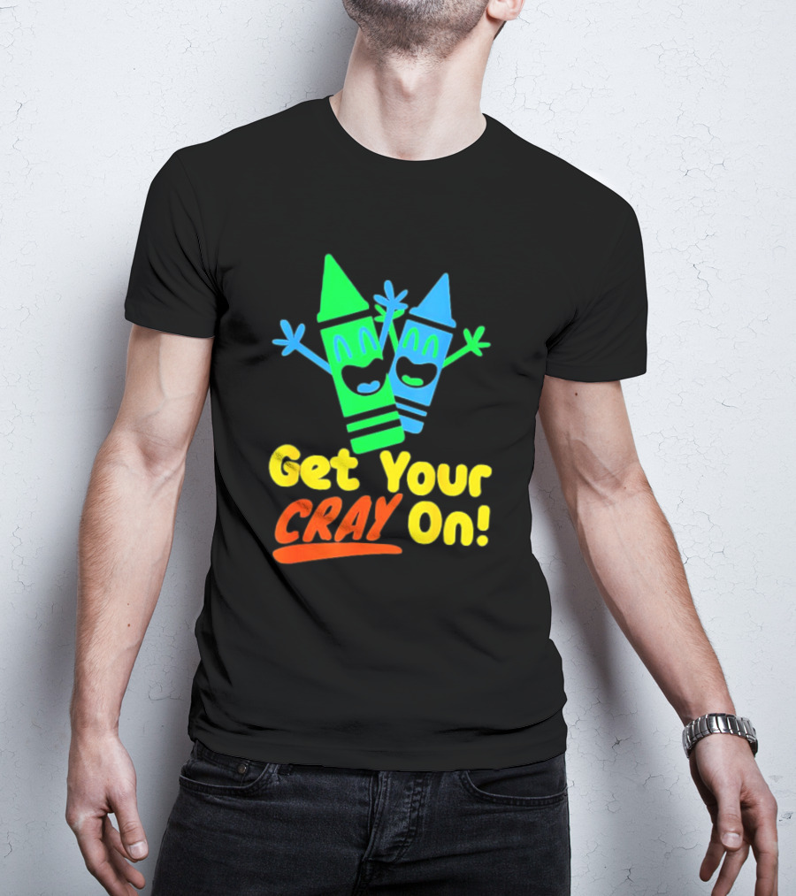 Get Your Cray On With Colorful Crayon Characters T-Shirt