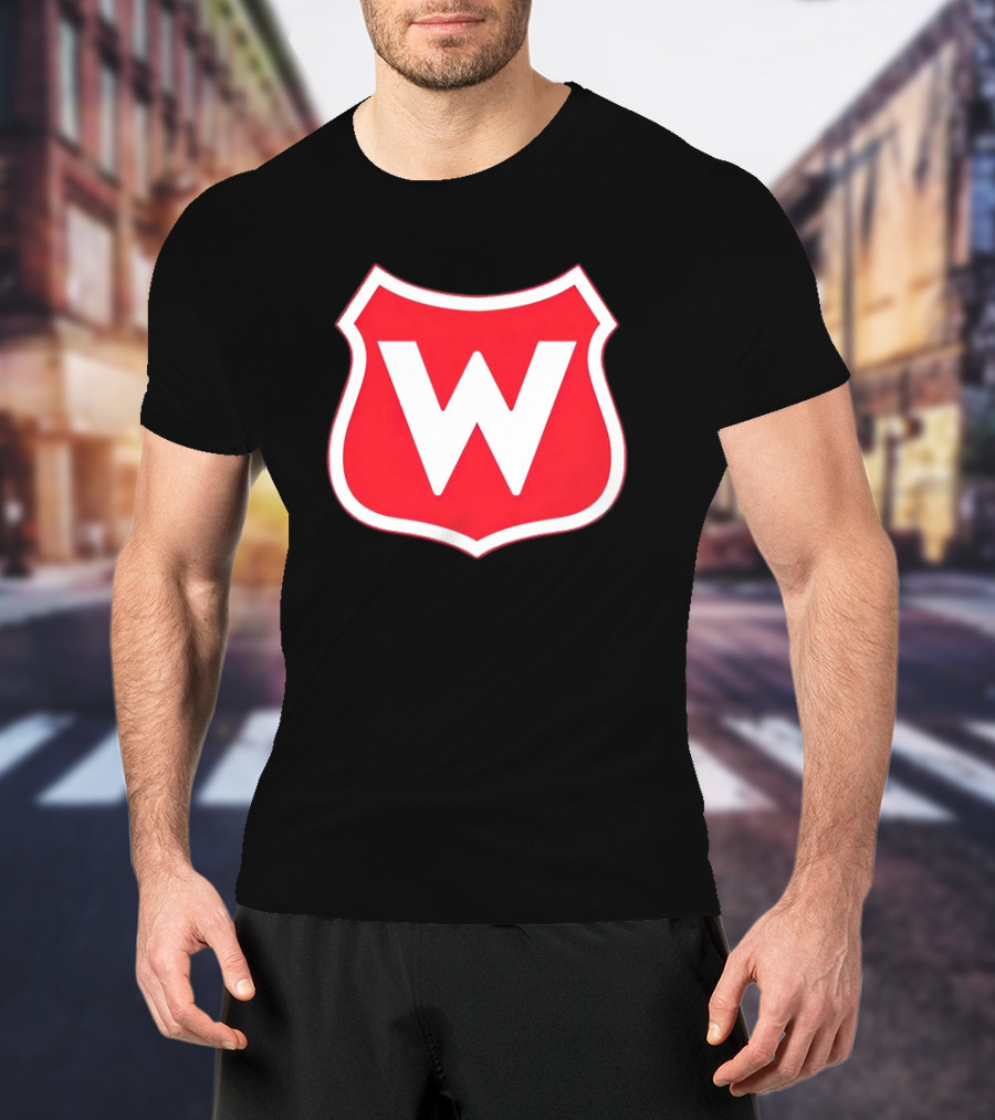 Montreal Wanderers Red White Shield Emblem With Bold W T-Shirt