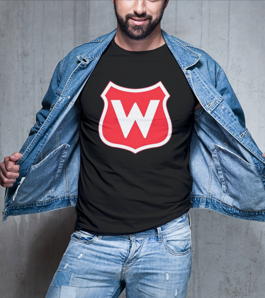 Montreal Wanderers Red White Shield Emblem With Bold W T-Shirt