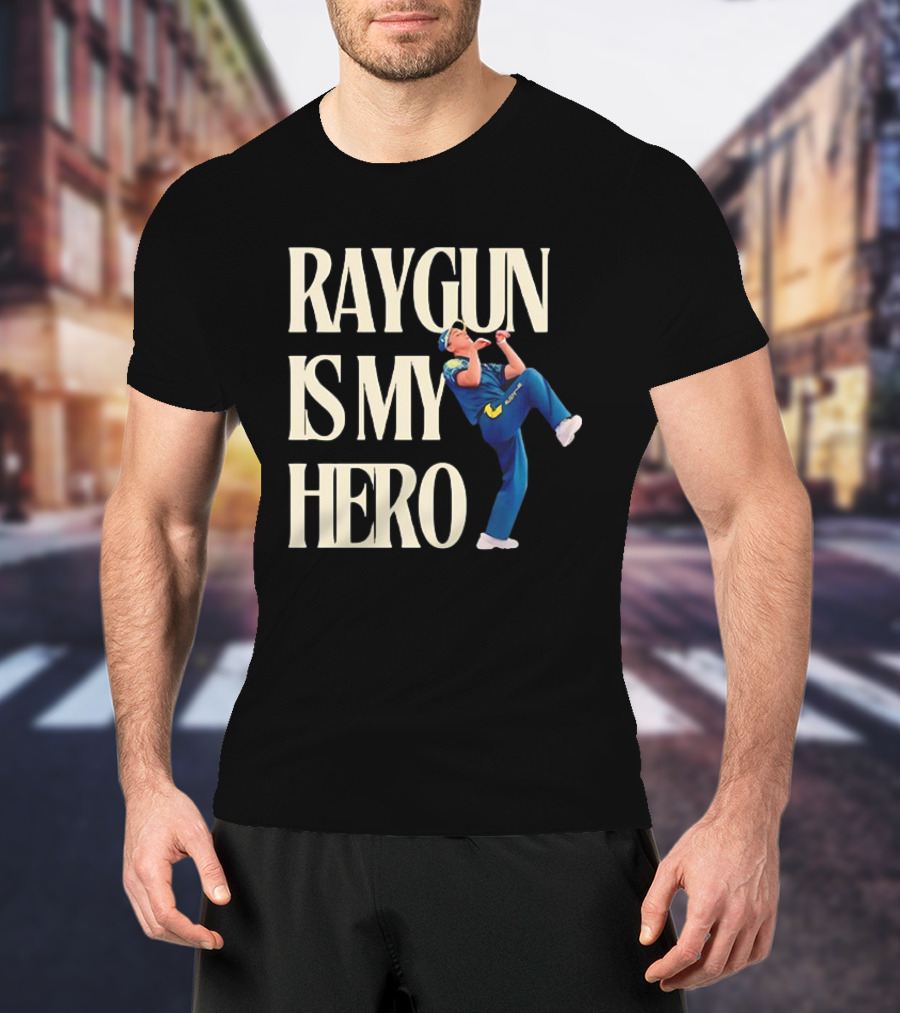 Raygun Is My Hero Pitching Pose T-Shirt