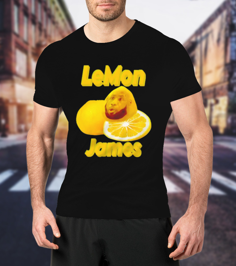 LeMon James Lebron James Face On Lemon T-Shirt