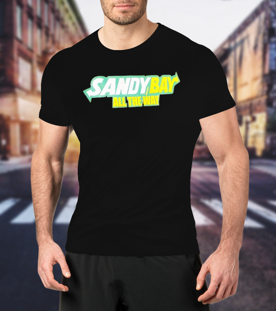 Sandy Bay All The Way Retro Block Text T-Shirt