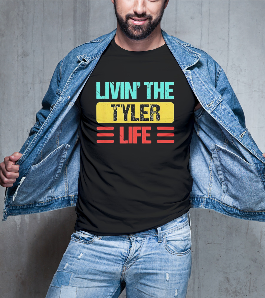 Livin The Tyler Life Retro Color Blocks T-Shirt