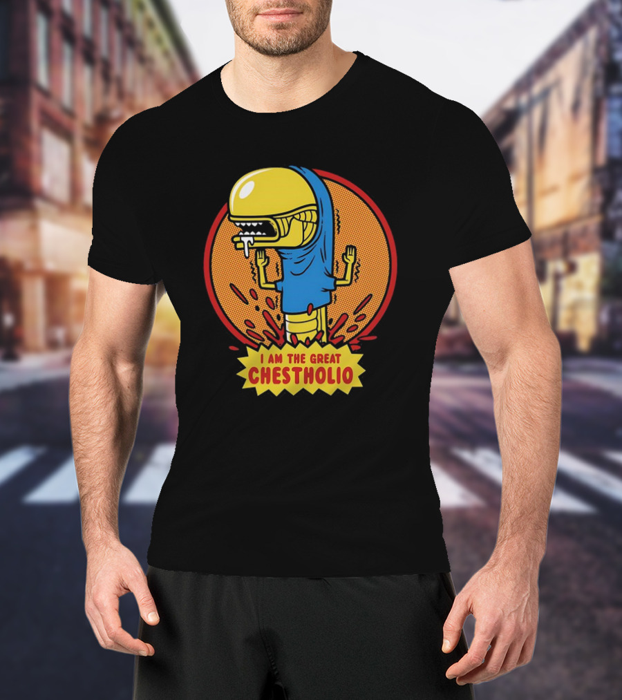 Alien Romulus Chestburster Beavis I Am The Great Chestholio T-Shirt