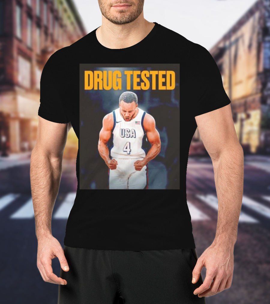 Stephen Curry USA Basketball Drug Tested Gold Medal Performance T-Shirt