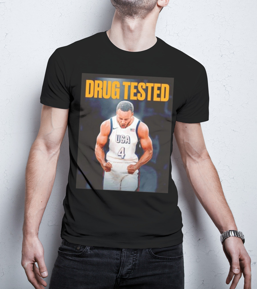 Stephen Curry USA Basketball Drug Tested Gold Medal Performance T-Shirt