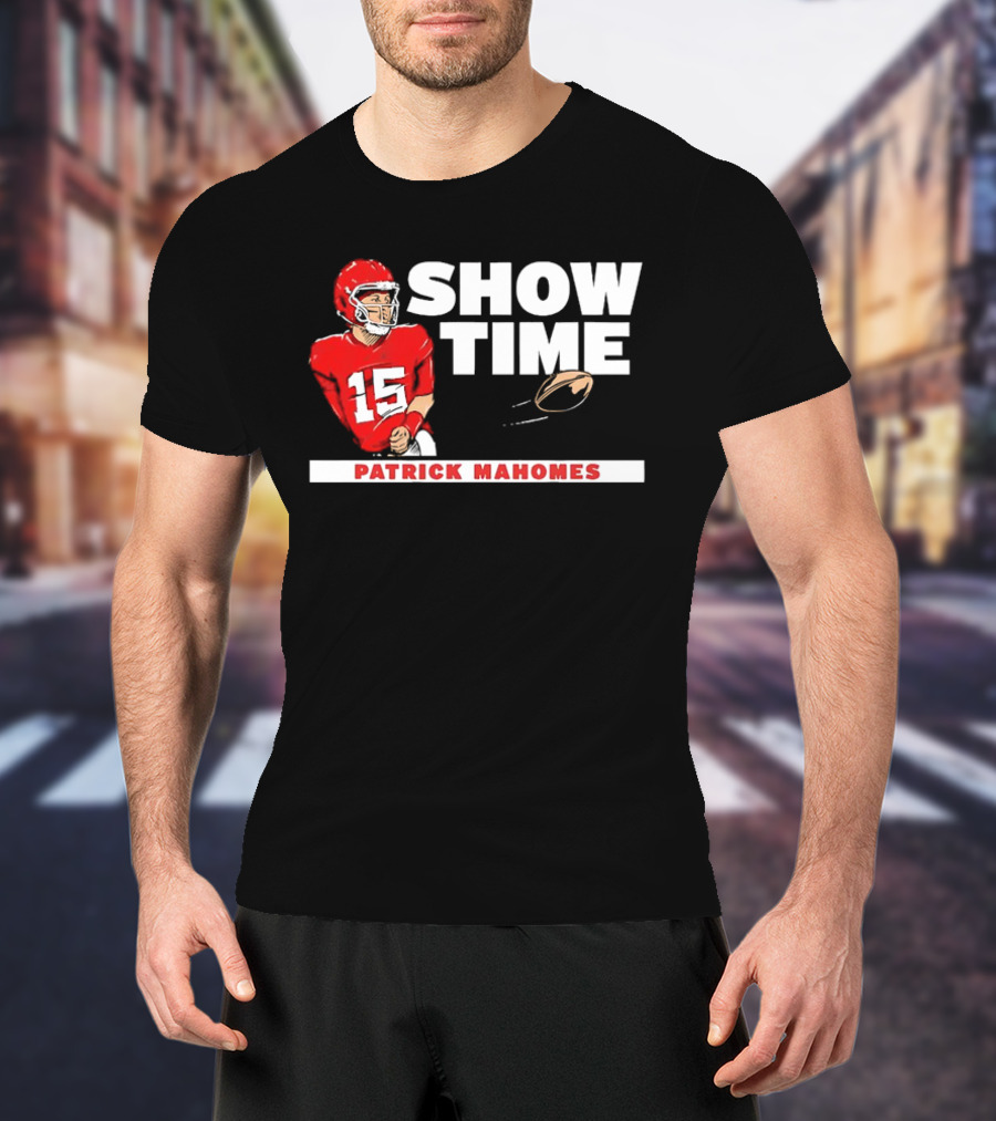 Patrick Mahomes Showtime Kansas City Chiefs Number 15 Football T-Shirt