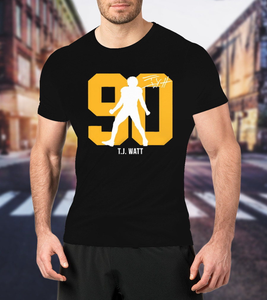 T.J. Watt 90 Silo Signature Number T-Shirt