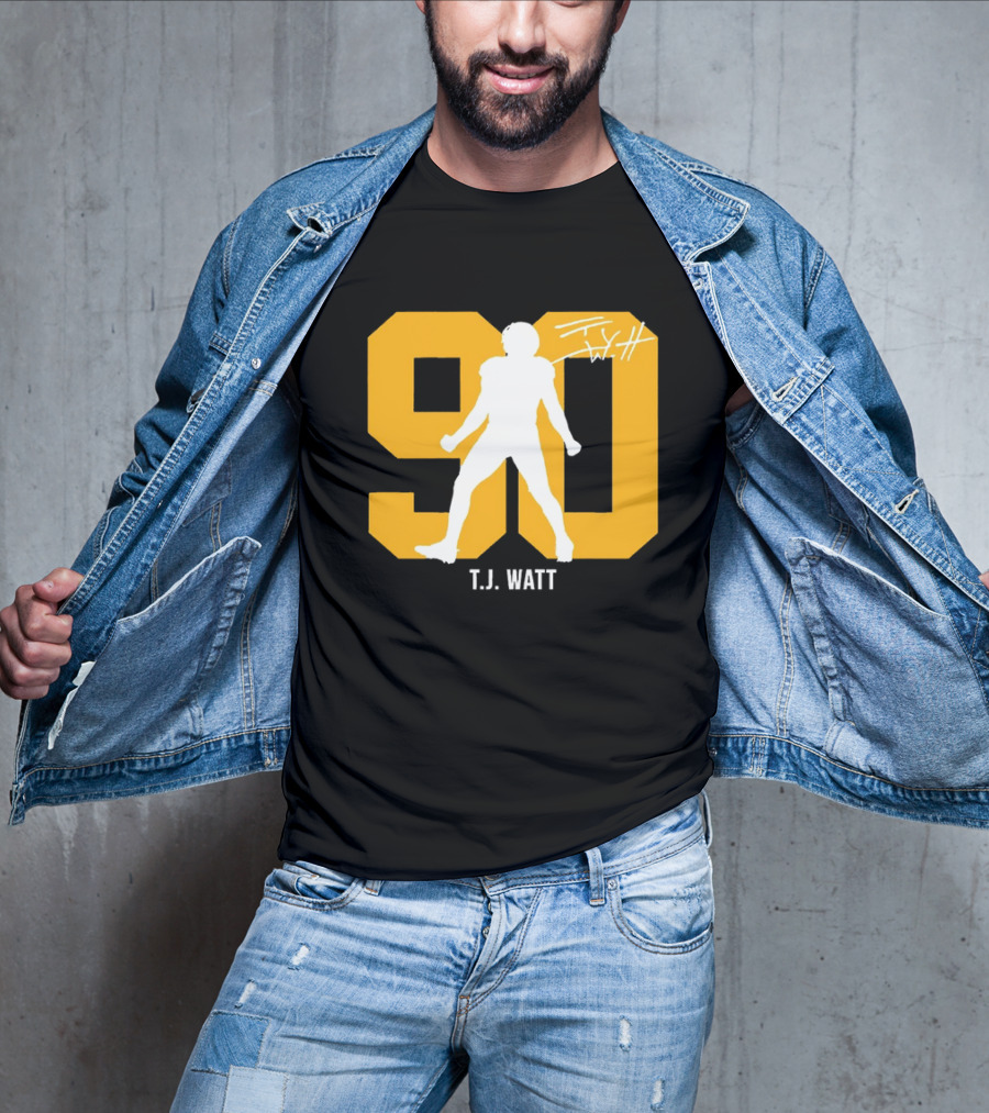 T.J. Watt 90 Silo Signature Number T-Shirt