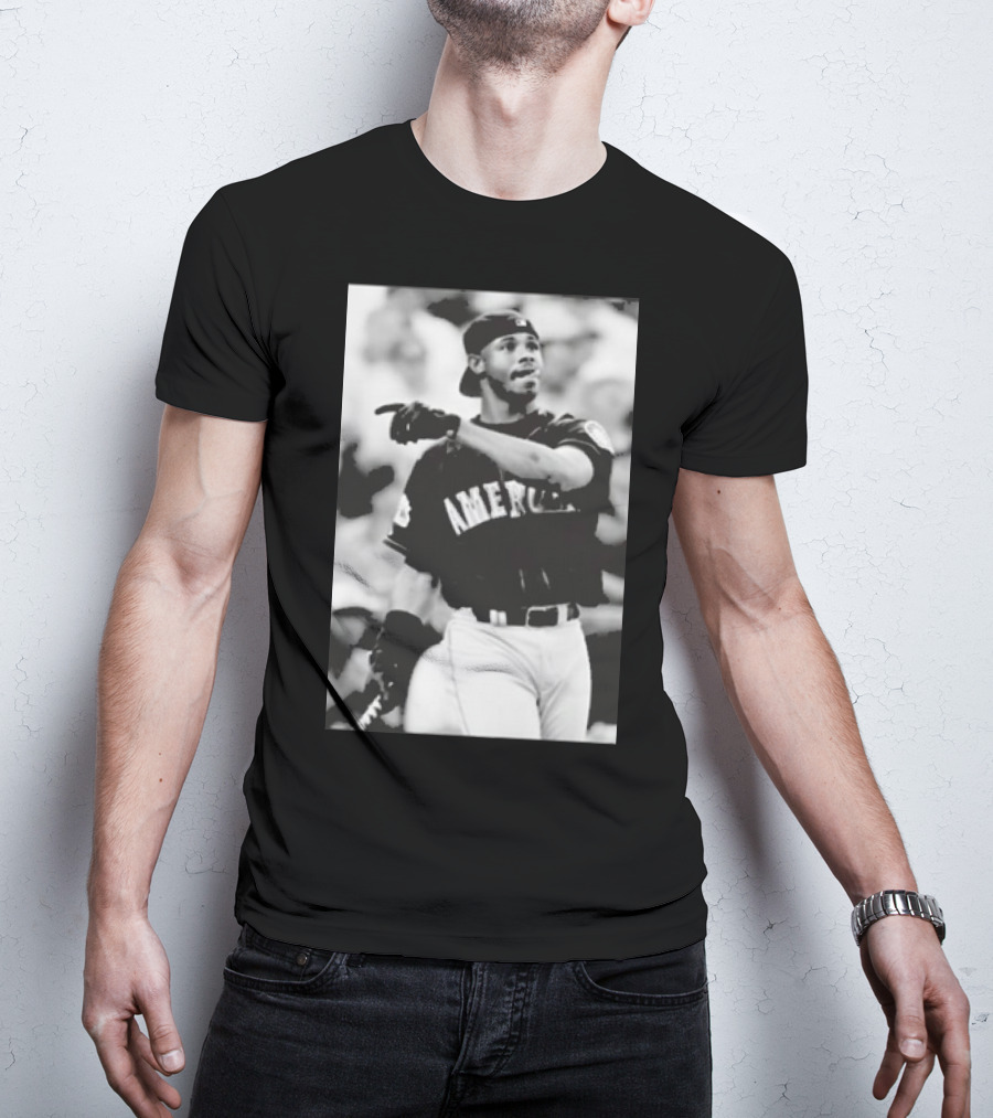 Mina Kimes Wearing Ken Griffey Jr. Baseball America Jersey T-Shirt