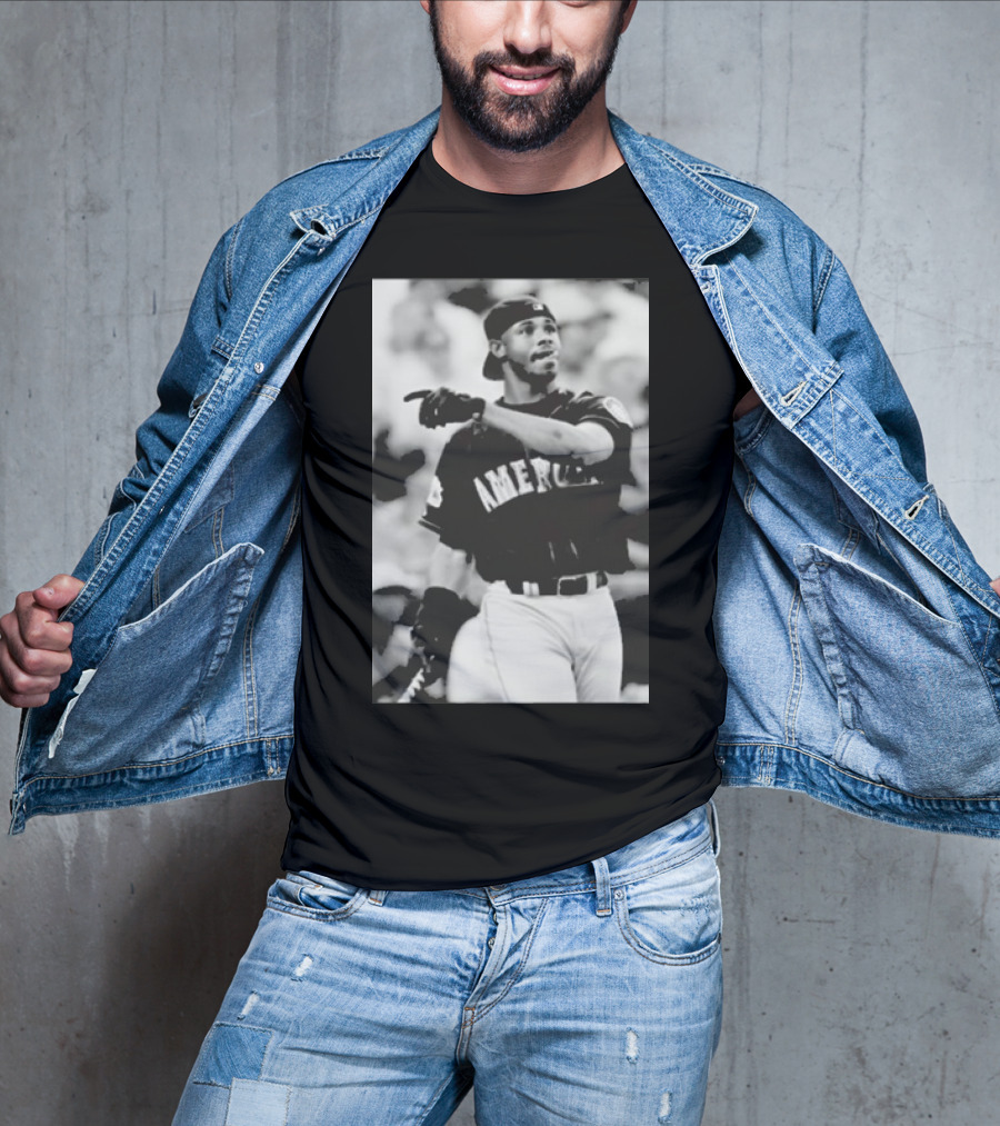 Mina Kimes Wearing Ken Griffey Jr. Baseball America Jersey T-Shirt