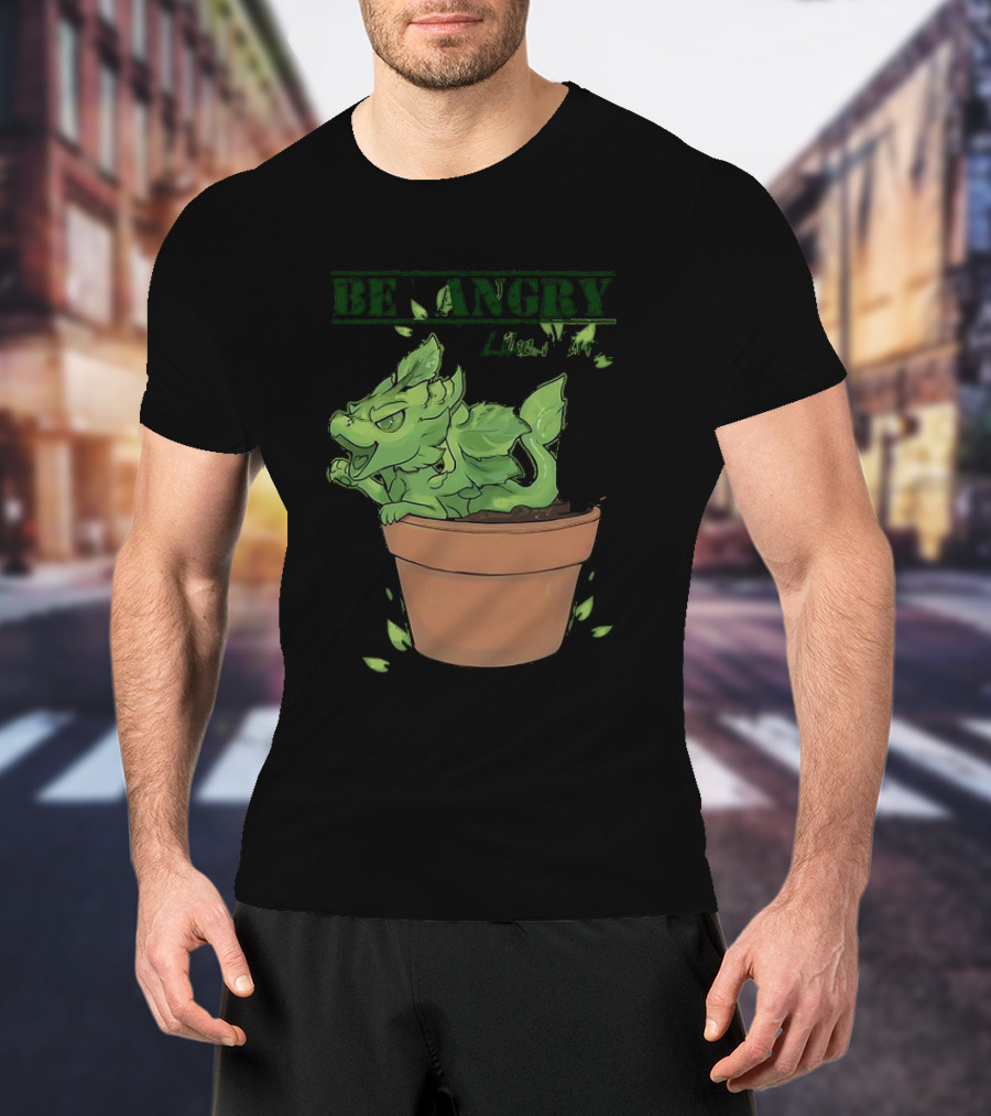 Mint Dragon Be Angry Like Minty In Pot With Leaves T-Shirt