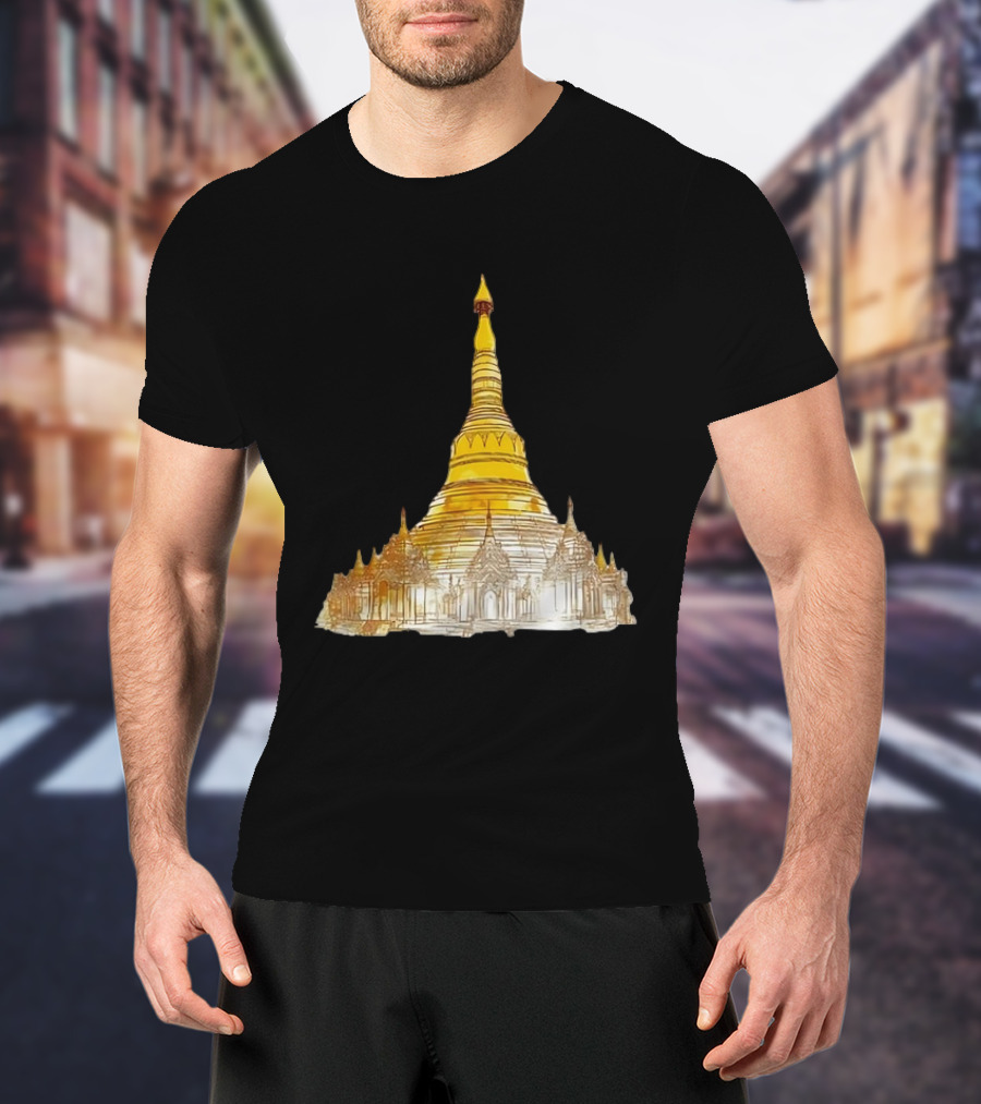 Neuschwanstein Castle Myanmar Pagoda T-Shirt
