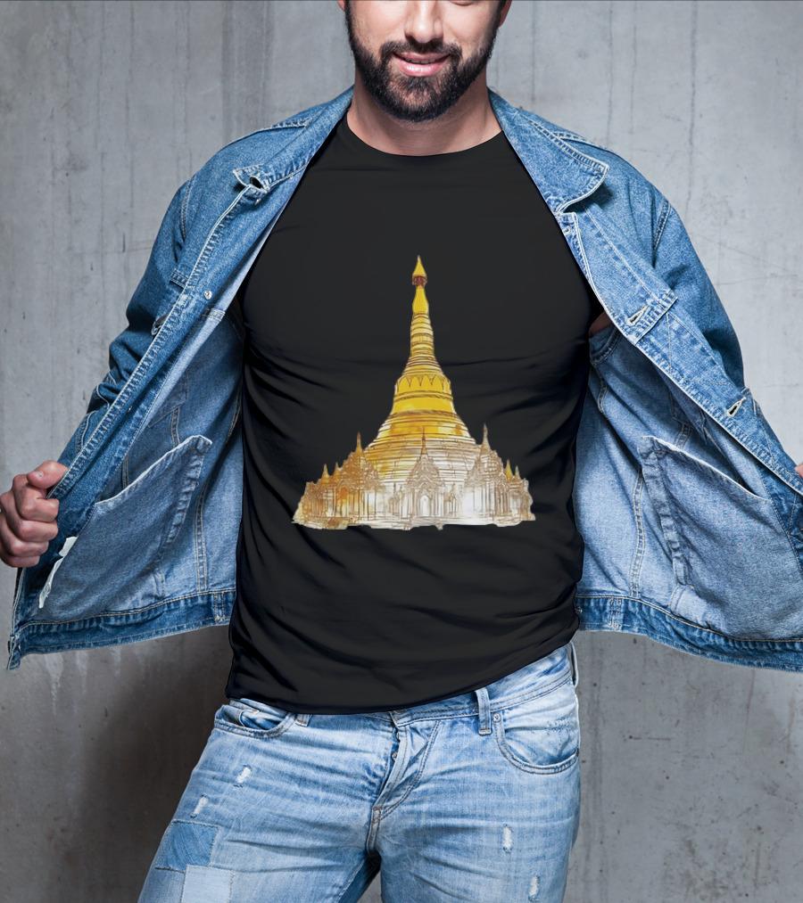 Neuschwanstein Castle Myanmar Pagoda T-Shirt
