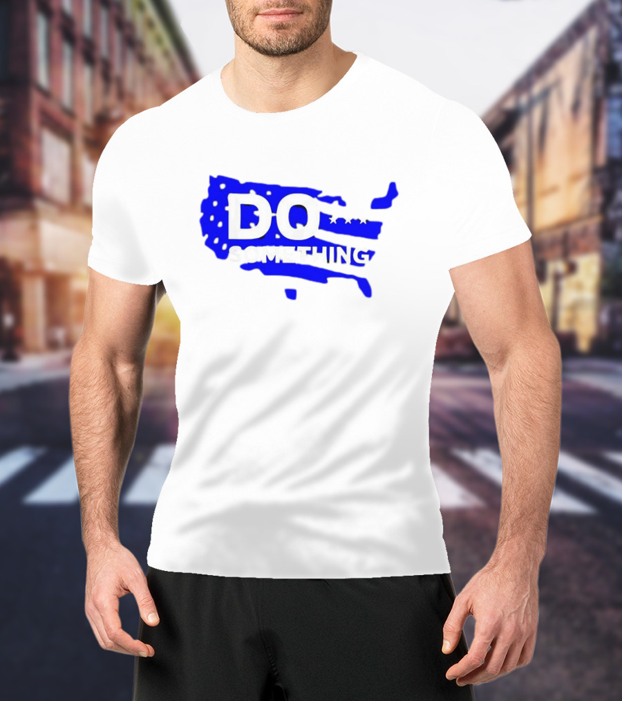 DO SOMETHING USA Flag Map T-Shirt