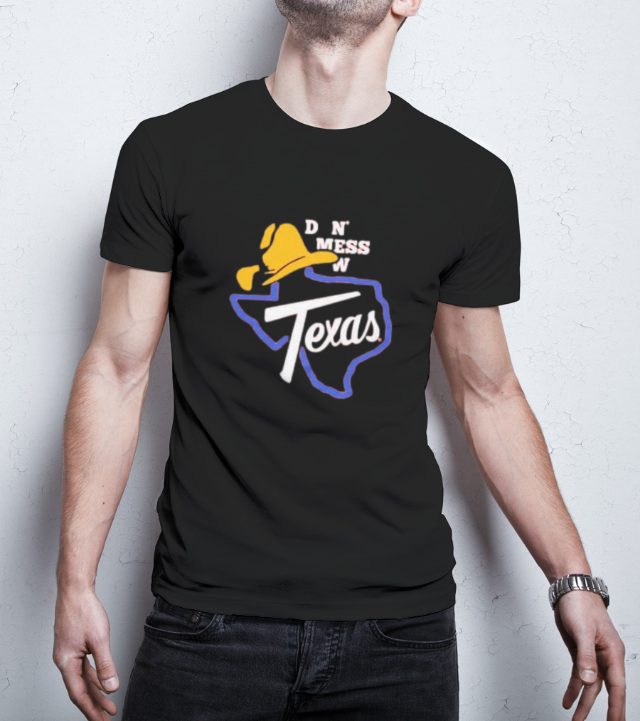Don’t Mess With Texas Cowboy Hat Map Outline T-Shirt