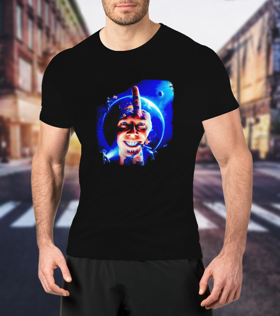 HOG Tom Middle Finger Space Grin T-Shirt