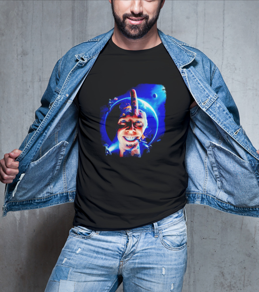 HOG Tom Middle Finger Space Grin T-Shirt