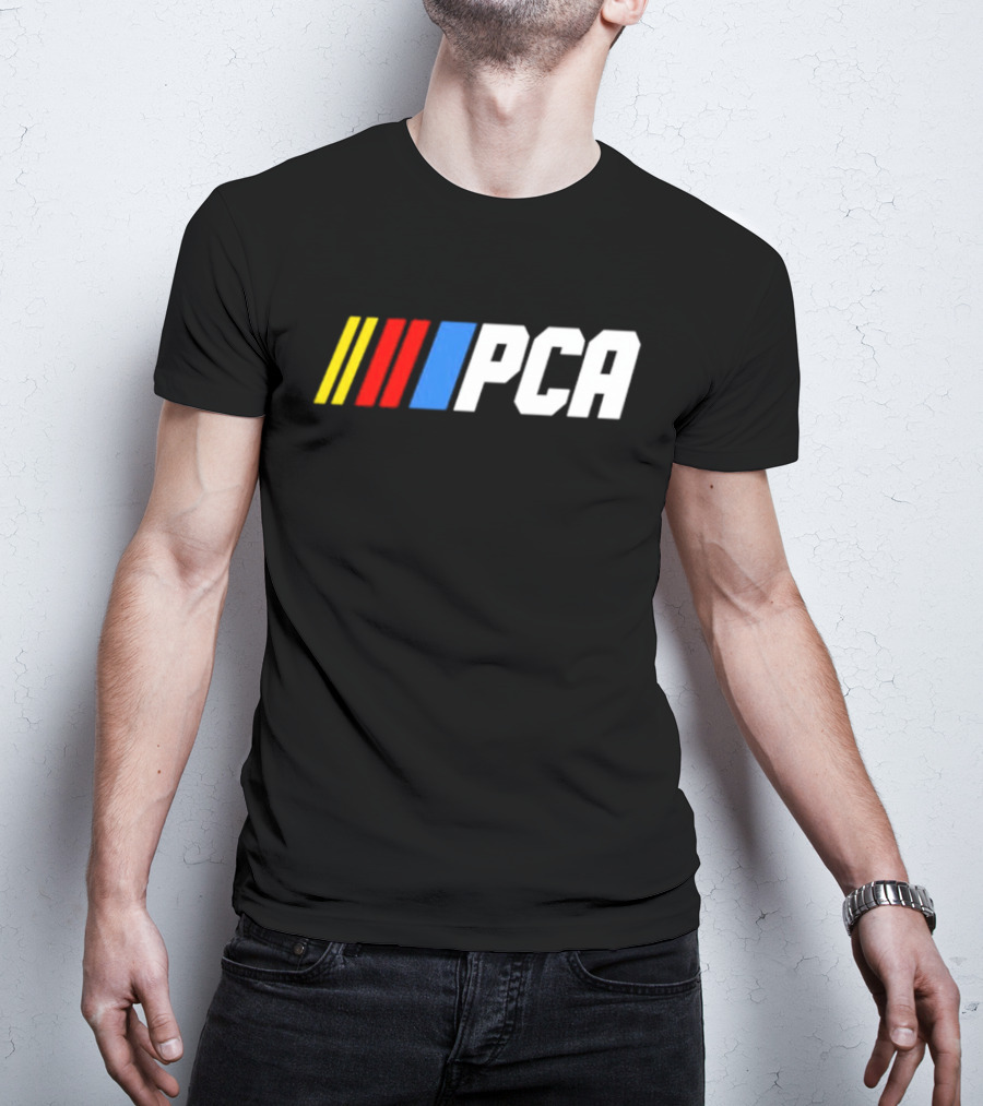 PCA NASCAR Racing Logo Style With Color Stripes T-Shirt