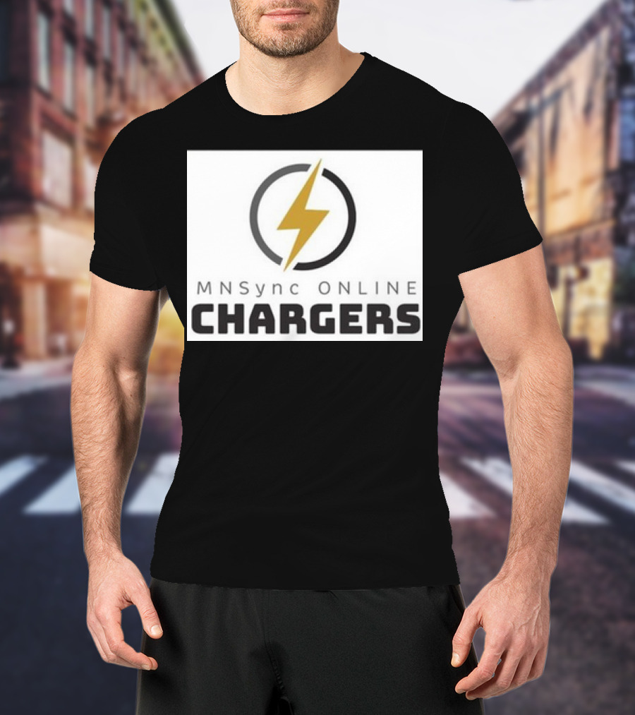MNSync Online Chargers Lightning Bolt Emblem T-Shirt
