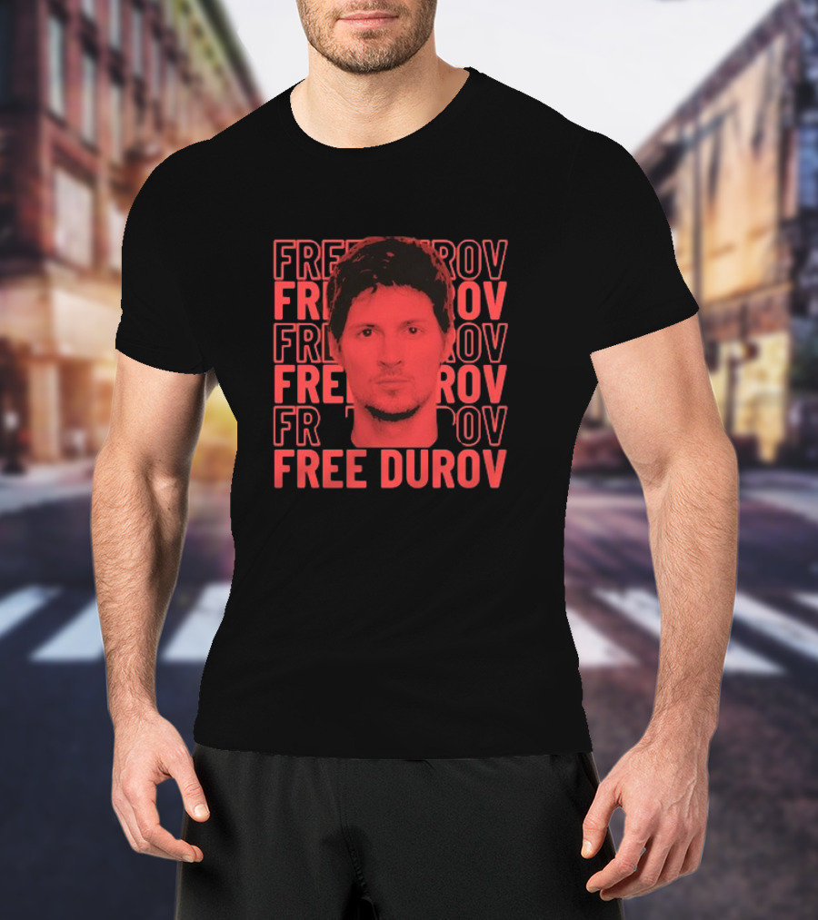 FREE DUROV Pavel Durov Stacked Repeat T-Shirt