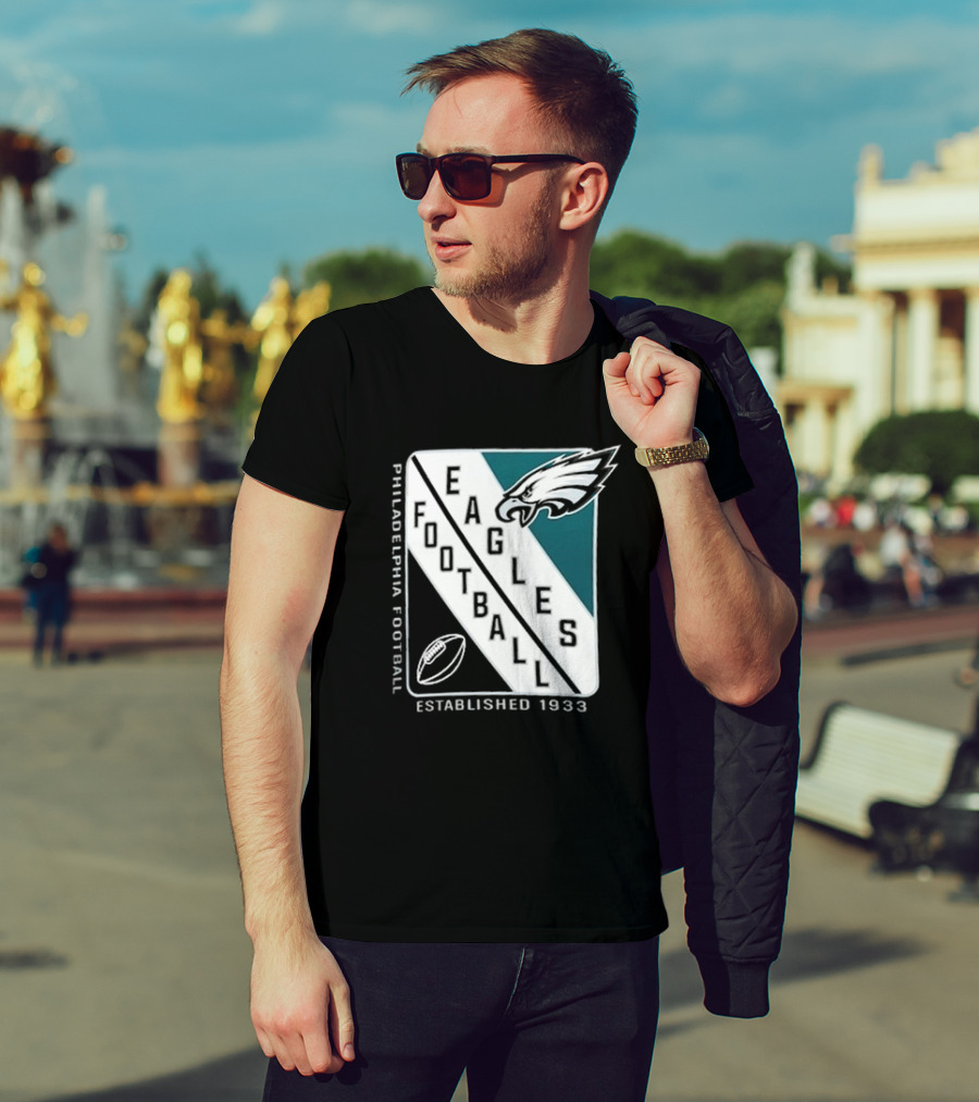 Philadelphia Eagles Football Shield Logo Established 1933 T-Shirt
