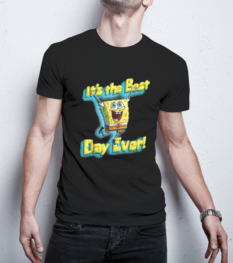 SpongeBob SquarePants It's The Best Day Ever Enthusiastic Pose T-Shirt