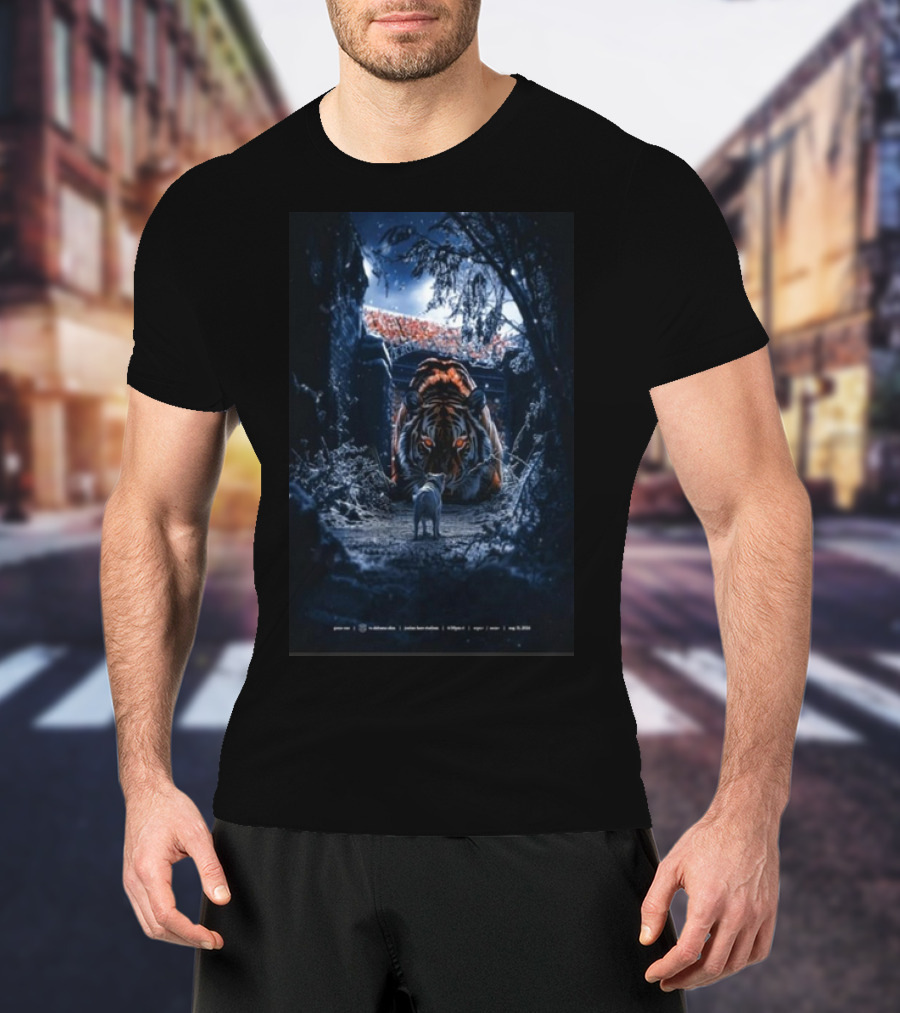 Chapter 1 Kickoff On The Plains Auburn Tigers Stadium Tiger Night Scene T-Shirt