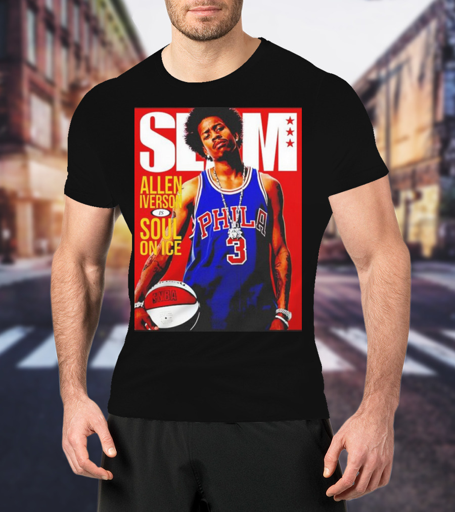 Allen Iverson SLAM Magazine Philly 3 Soul On Ice T-Shirt