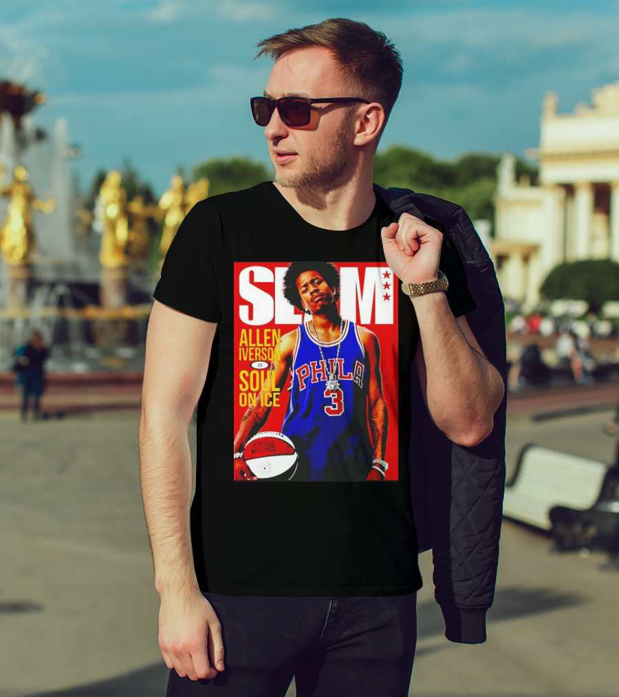 Allen Iverson SLAM Magazine Philly 3 Soul On Ice T-Shirt