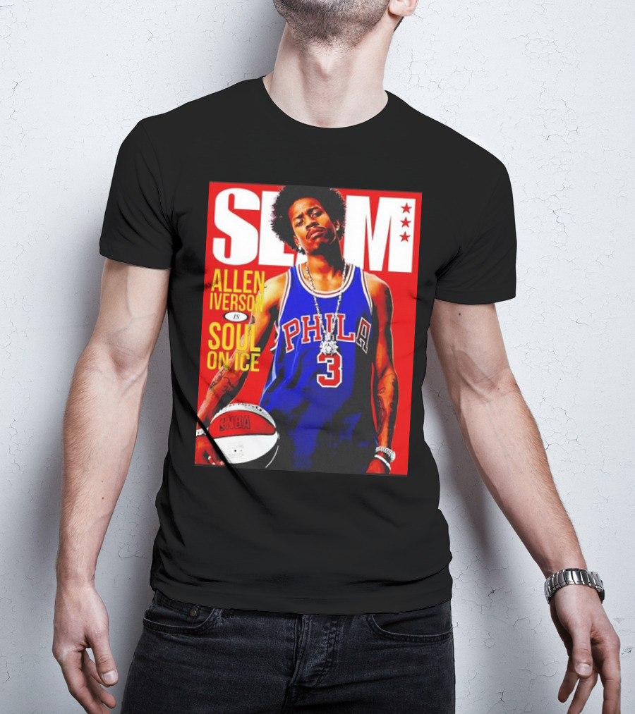 Allen Iverson SLAM Magazine Philly 3 Soul On Ice T-Shirt