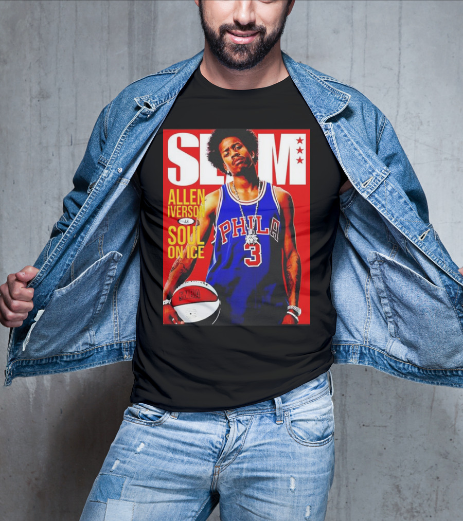 Allen Iverson SLAM Magazine Philly 3 Soul On Ice T-Shirt